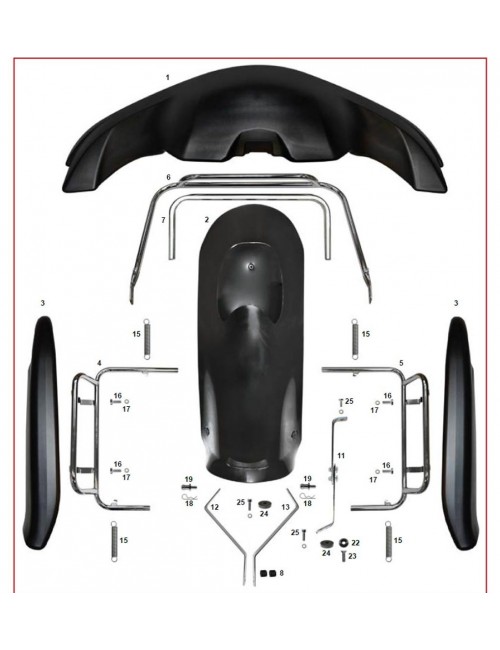 KIT CRG CARROSSERIE 507/508 NOIR COMPLET