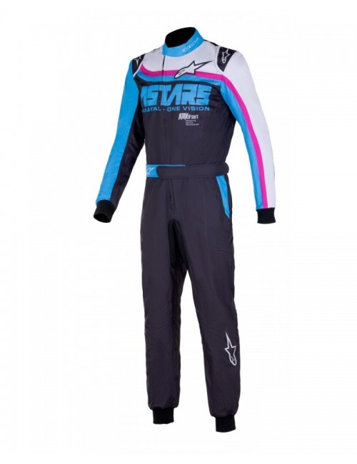 Combinaison karting Alpinestars KMX9 V3 GRAPH 2 FUSCHIA - Image de couverture-Magickart