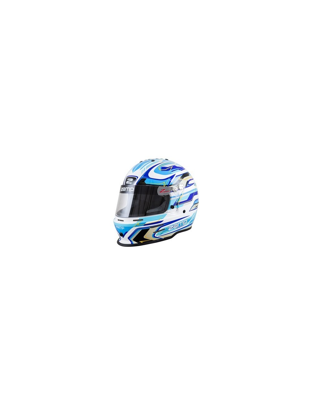 Casque ZAMP RZ-42Y GRAPHIC BLANC/BLEU pour jeunes pilotes Casque ZAMP RZ-42Y GRAPHIC BLANC/BLEU pour jeunes pilotes