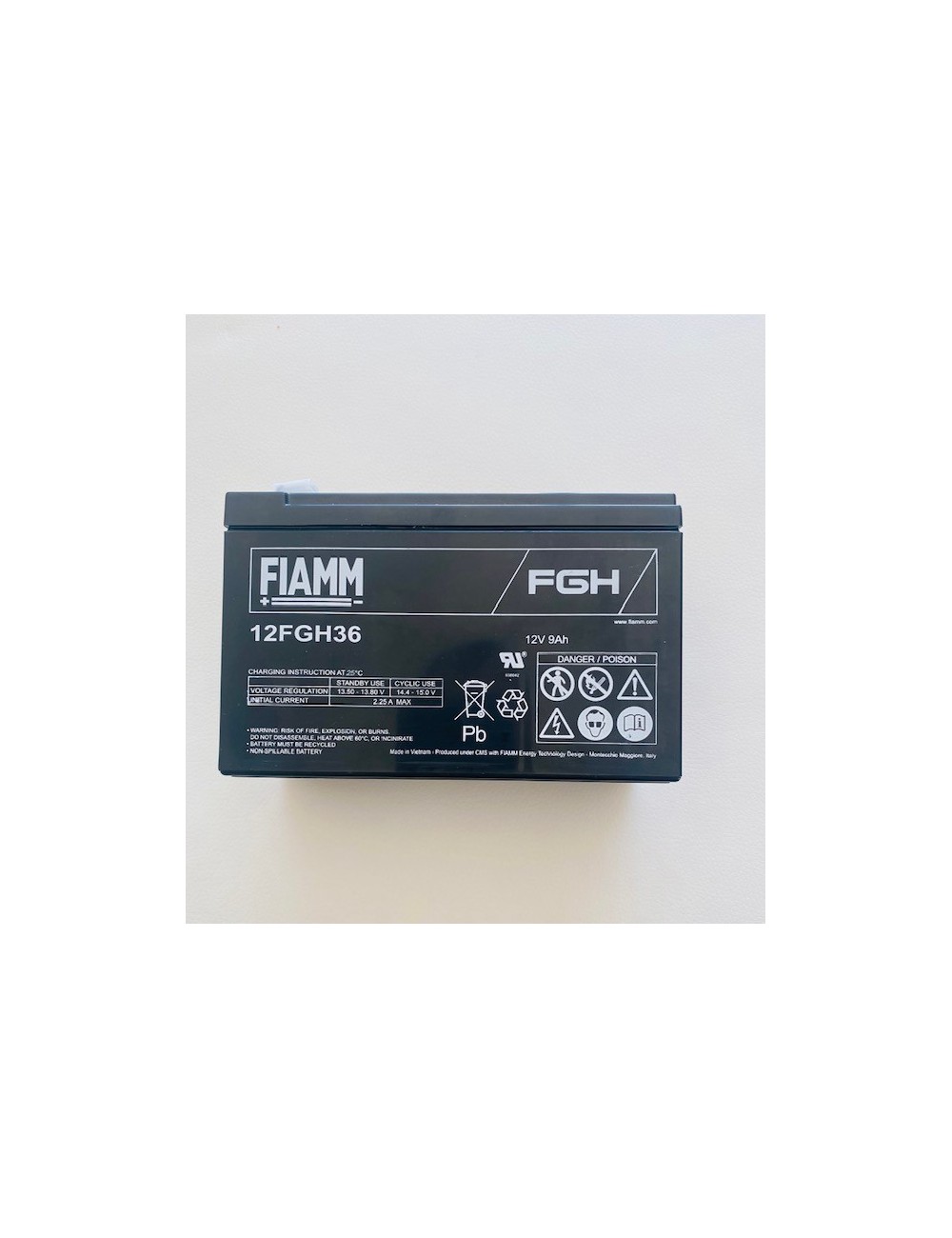 Batterie 12 volts 9Ah - FIAMM FGHL (pour cosse plate)-MAGICKART Batterie 12 volts 9Ah - FIAMM FGHL (pour cosse plate)-MAGICKART