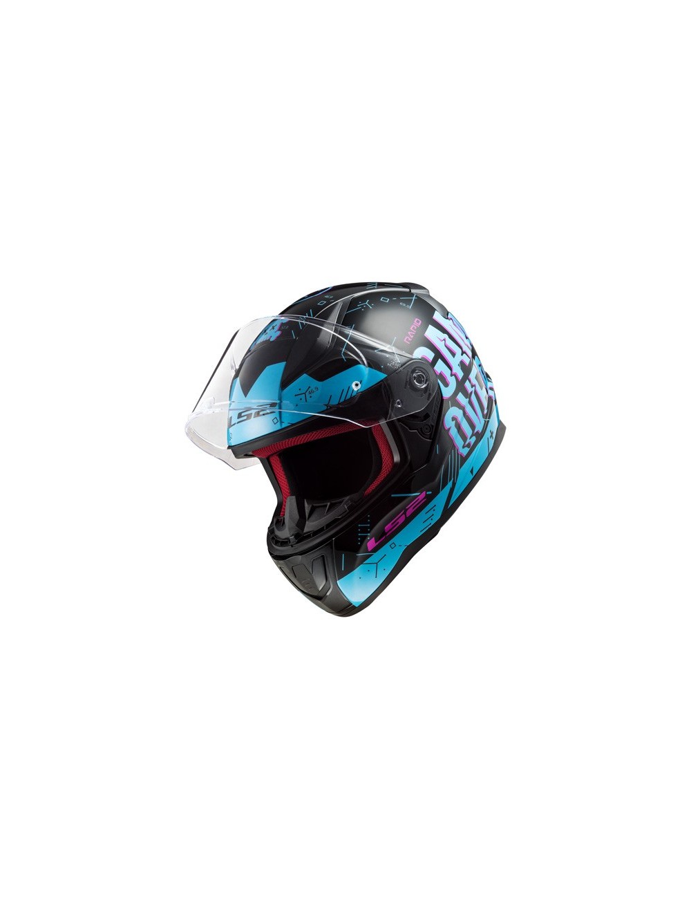 casque LS2 PLAYER noir/bleu clair casque LS2 PLAYER noir/bleu clair