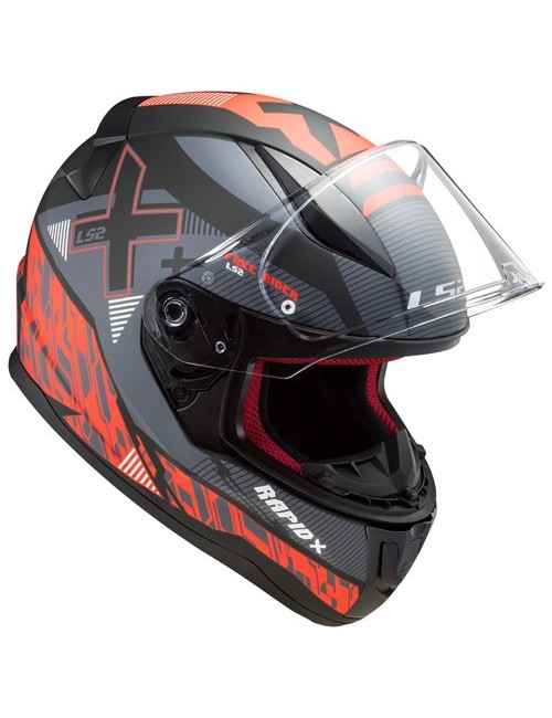 casque LS2 XTREET noir matt/rouge