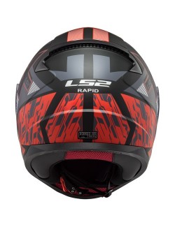 casque LS2 XTREET noir matt/rouge