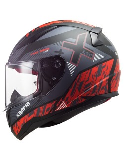 casque LS2 XTREET noir matt/rouge