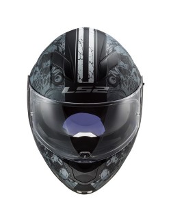 casque LS2 THRONE noir-mat/titan