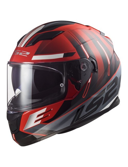 Casque LS2 SHADOW noir/blanc/rouge