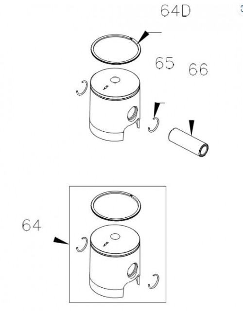 Axe de piston VORTEX