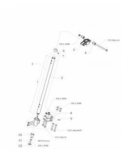 Colonne de direction Birel ART L490 Hi-Tech Racing – Performance et fiabilité pour karting