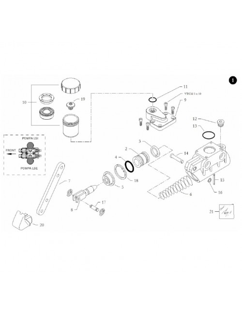 SINGLE PUMP LEVER 19/22
