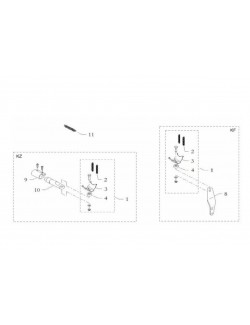 Support Silencieux aluminium L140 Birel Art-Magickart