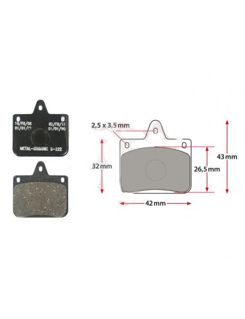 Jeu plaquettes de frein CRG VEN 06 noir