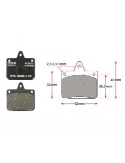 Jeu plaquettes de frein CRG VEN 06 noir