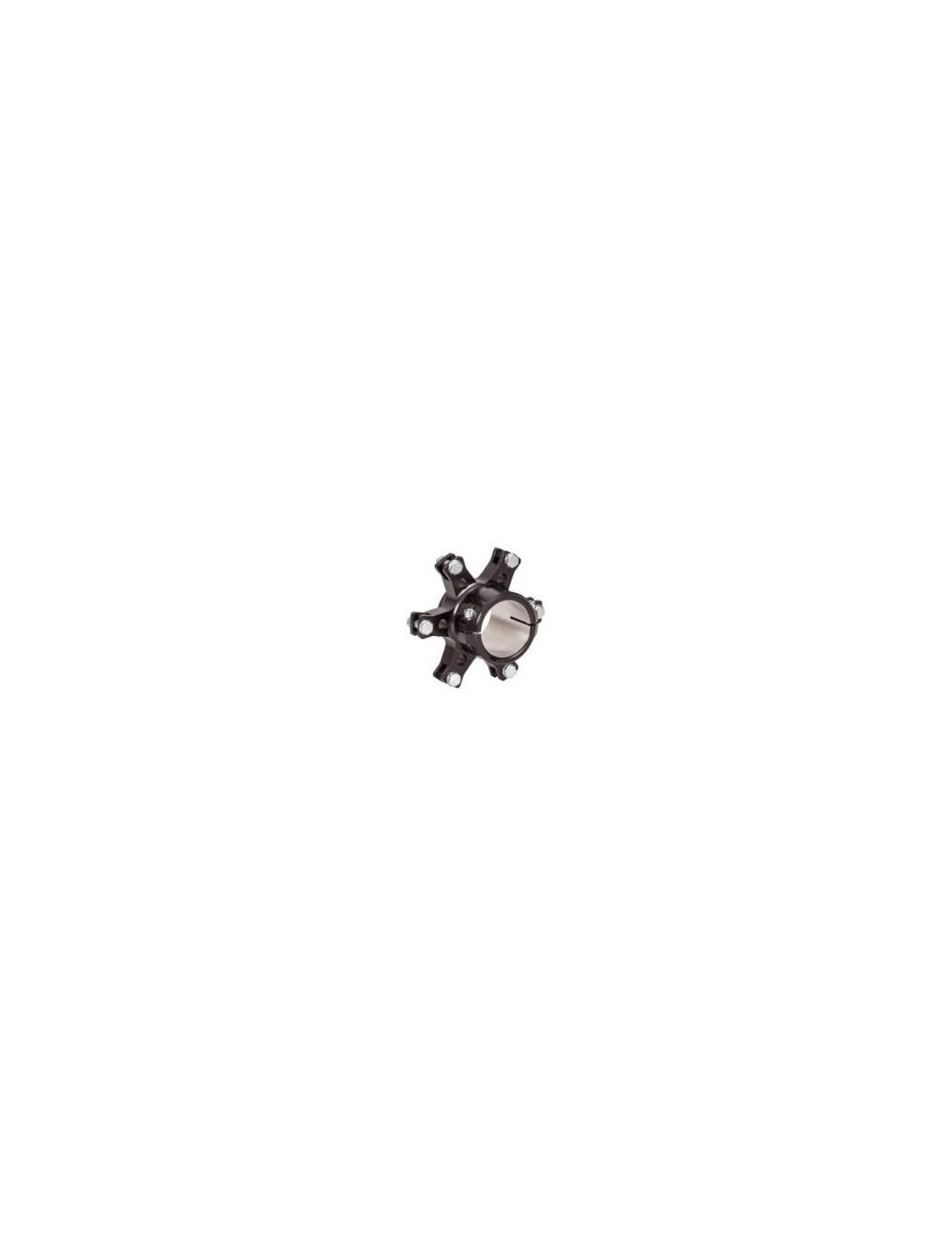 SCHWARZER ALUMINIUM-SCHWIMMSCHEIBENHALTER 50mm MIT SPEICHEN SCHWARZER ALUMINIUM-SCHWIMMSCHEIBENHALTER 50mm MIT SPEICHEN