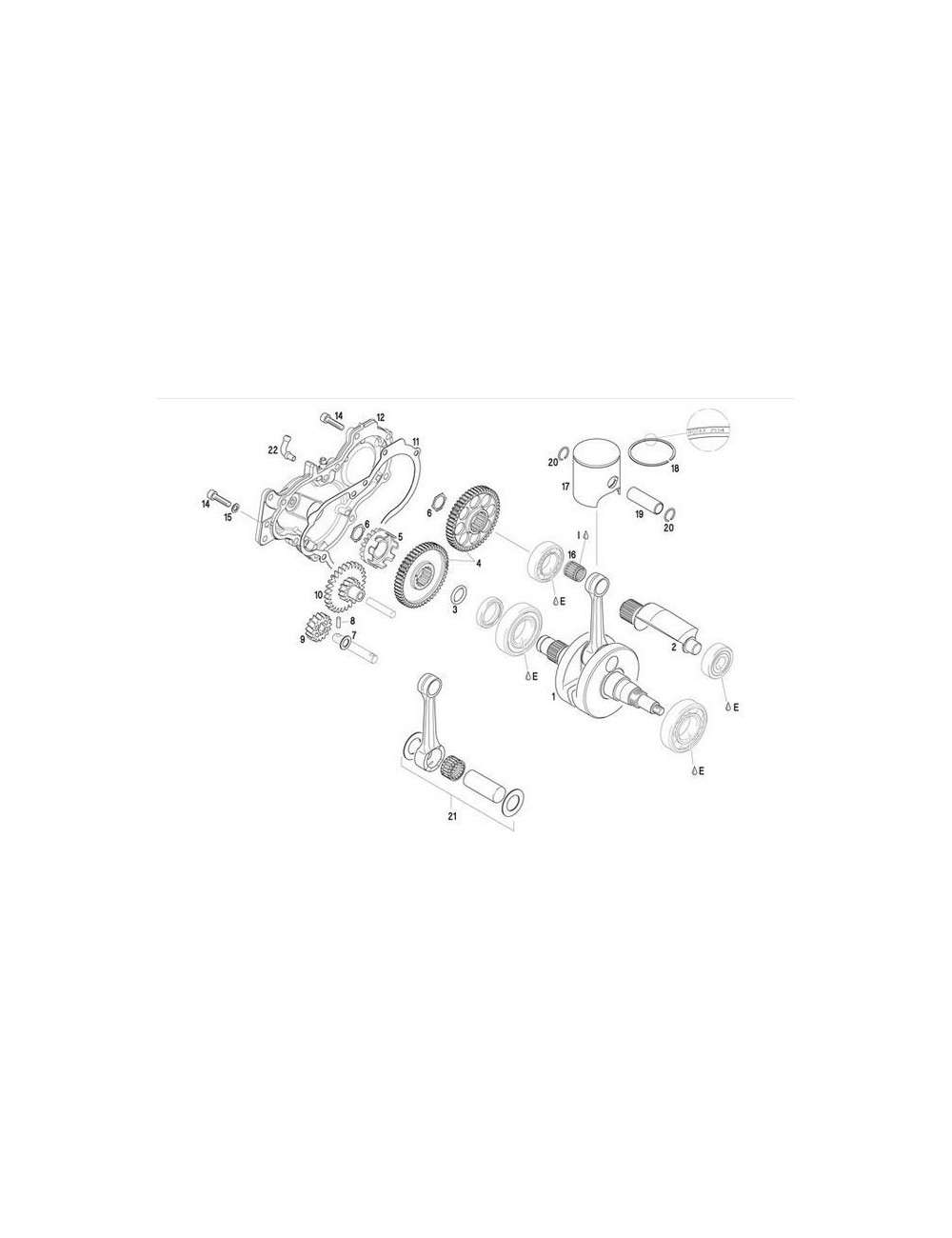 (18) Segment de piston IS2 54/49,4x1mm (18) Segment de piston IS2 54/49,4x1mm