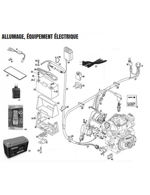 (12) Patte support de démarreur rotax
