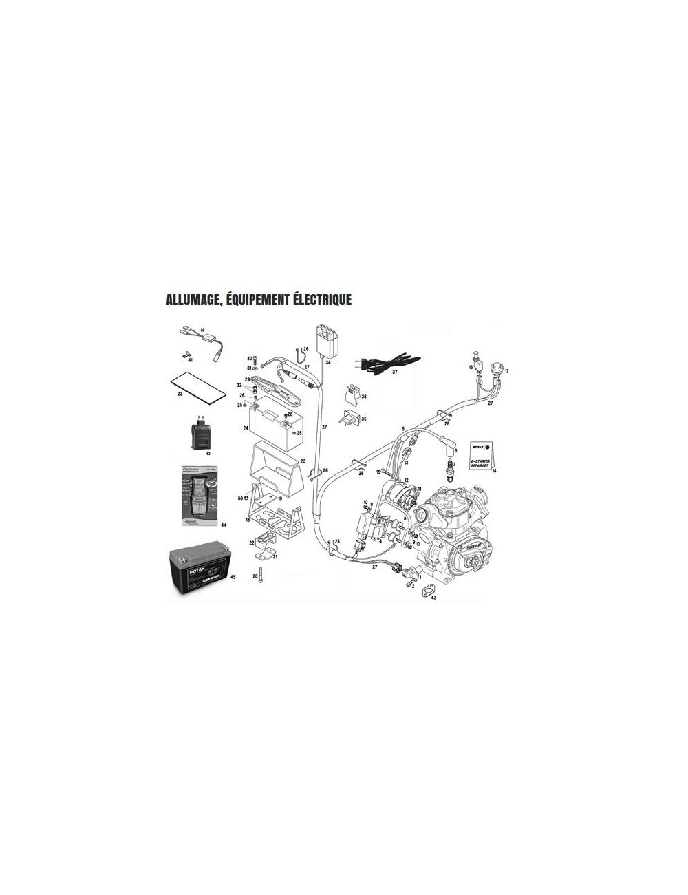 (12) Patte support de démarreur rotax (12) Patte support de démarreur rotax