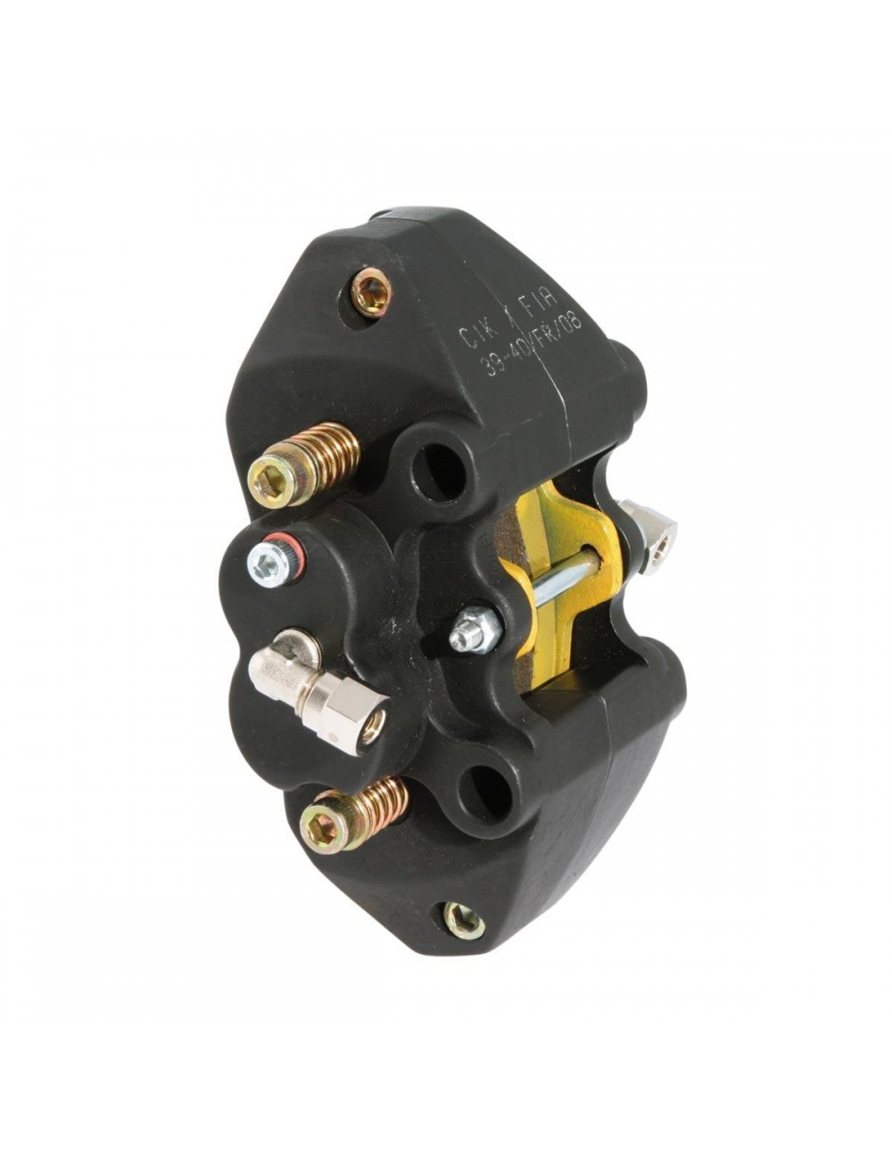 HINTERE HYDRAULISCHE KLEMME MIT 4 KOLBEN, SCHWARZ ELOXIERT HINTERE HYDRAULISCHE KLEMME MIT 4 KOLBEN, SCHWARZ ELOXIERT