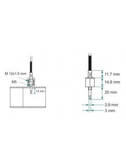 Echapp temperature. Kart Set temperature sensor KF 0-1000°c
