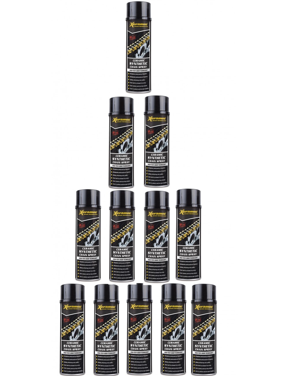 12 spray XERAMIC lubrifiant chaîne synthétique 500ml 12 spray XERAMIC lubrifiant chaîne synthétique 500ml