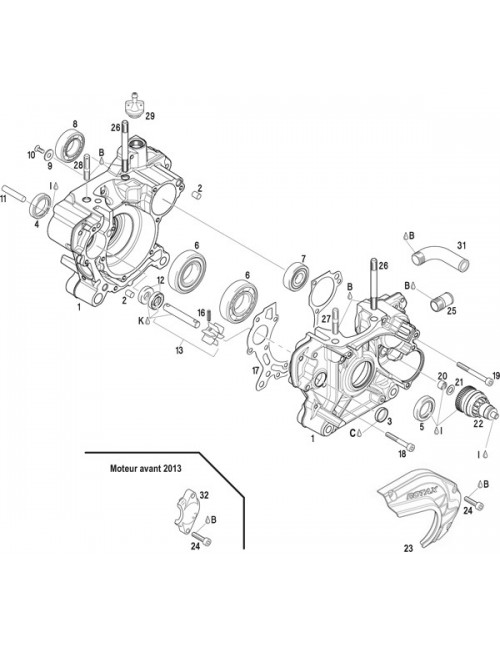 7 	ROULEMENT BOUT D'ARBRE ROTAX-Magickart