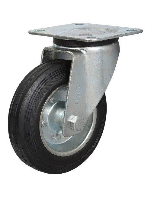 Roulette 100x30mm avec plateau 100x85mm