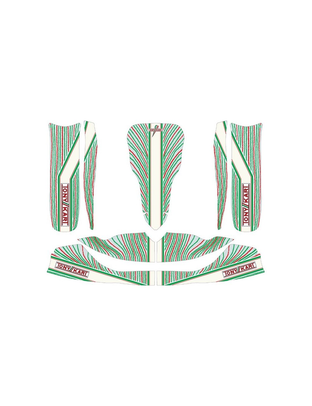 Kit déco Tonykart complet SA/KZ M6 - 2015 Kit déco Tonykart complet SA/KZ M6 - 2015