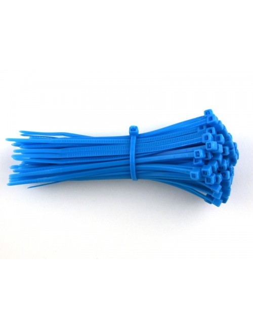 COLLIER POUR CABLE 200x4,6mm COULEUR BLEU 100