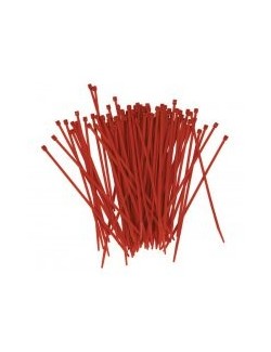 CCOLLIER POUR CABLE 200x4,6mm COULEUR ROUGE 100