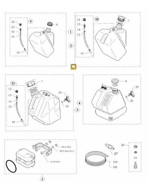 (24) vis de serrage de reservoir ricciardo birel