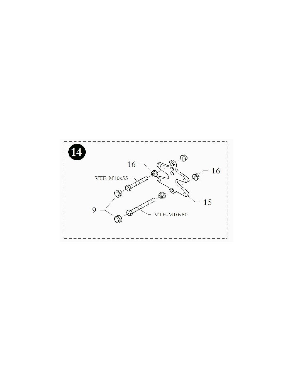 (9) KNOB LOCK ENGINE MOUNT