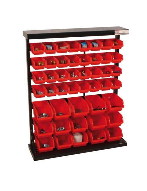 Etagère de rangement avec 47 bacs plastiqueEtagère de rangement avec 47 bacs plastique