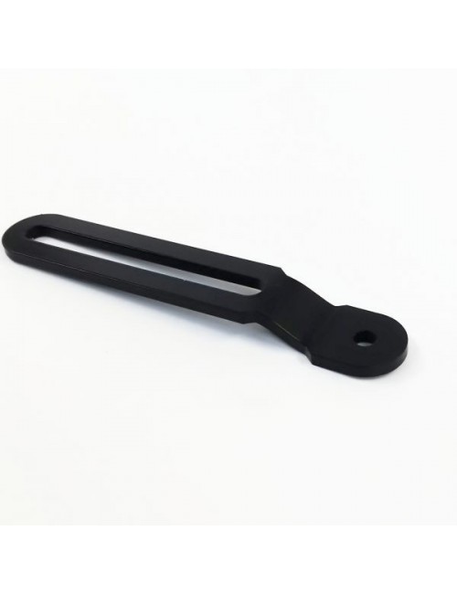 Support silencieux 150mm coudé, trous de 8mm