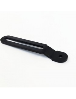 Support silencieux 150mm coudé, trous de 8mm