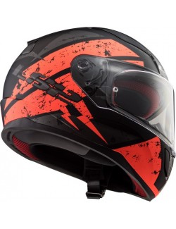 casque LS2 DEADBOLT noir/orange