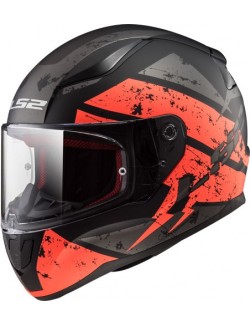 casque LS2 DEADBOLT noir/orange
