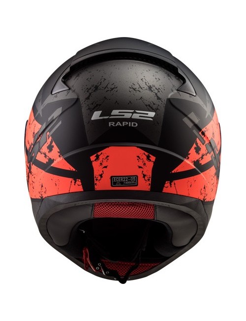 casque LS2 DEADBOLT noir/orange