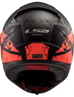 casque LS2 DEADBOLT noir/orange