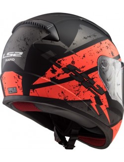 casque LS2 DEADBOLT noir/orange