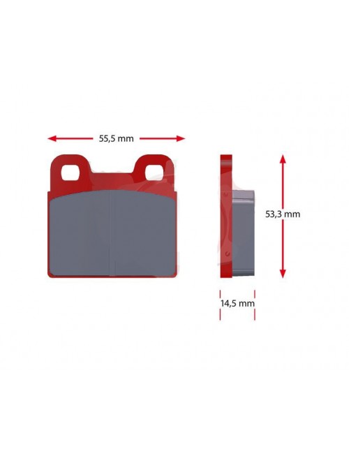 Jeu plaquettes SINTER BIREL rouge