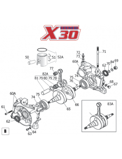83A Vilebrequin complet X30