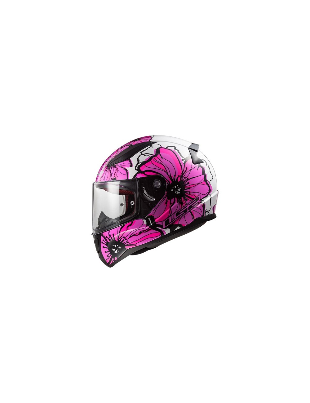 casque LS2 POPPIES blanc/rose casque LS2 POPPIES blanc/rose