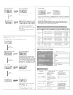 compte-tours et heures mètres numérique pour 2/4-temps