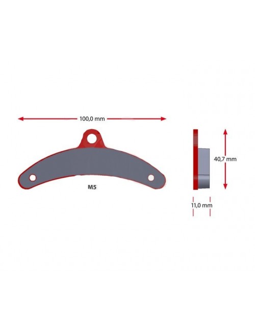 Jeu plaquettes banane pour Birel
