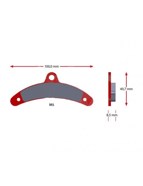 Jeu plaquettes banane pour Birel