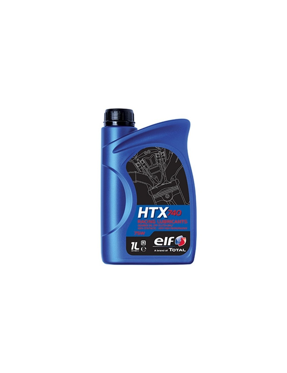 ELF HTX 740 huile transmission 75W, 1 litre ELF HTX 740 huile transmission 75W, 1 litre