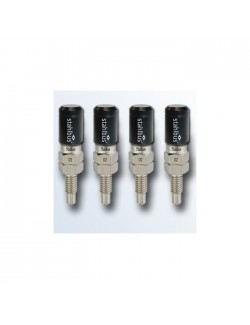 stahlbus-Soupape de purge en kit de 4, M6x1.0x16mm, en acier, capuchons noirs