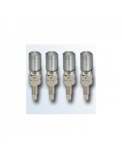 stahlbus-Soupape de purge en kit de 4, M6x1.0x16mm, en acier, capuchons noirs