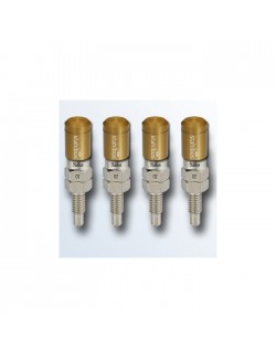 stahlbus-Soupape de purge en kit de 4, M6x1.0x16mm, en acier, capuchons noirs