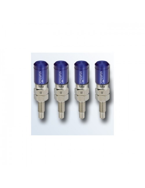 stahlbus-Soupape de purge en kit de 4, M6x1.0x16mm, en acier, capuchons noirs
