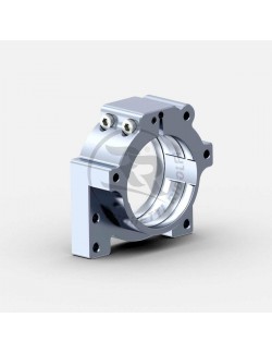 Double Aluminium Bearing Carrier 40-50mm 4 Bolt Left Titanium colour